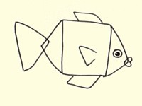 Draw a fish - step 2